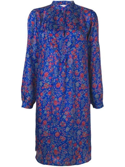 Shop Antik Batik Silky Dress - Blue