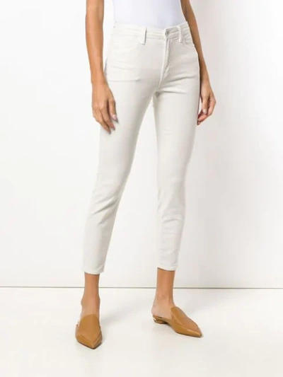 Shop J Brand Skinny Trousers In White