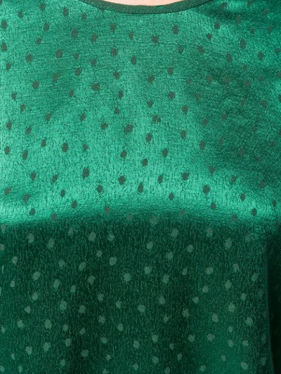 Shop Acoté Polka Dot Blouse - Green