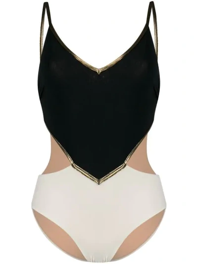Zeus Dione Corfu Cut out Swimsuit In Black ModeSens