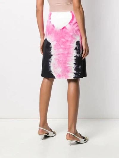 Shop Prada Wrap Style Skirt In F004p Black Pink