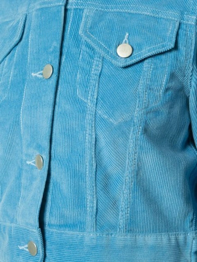 Shop Etre Cecile Cropped Corduroy Jacket In Blue