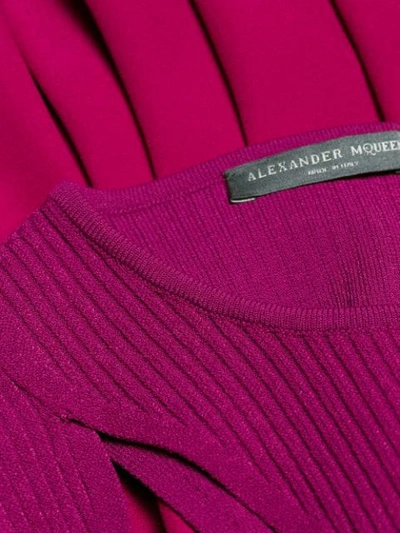 Shop Alexander Mcqueen Colourblock Mini Dress In Pink