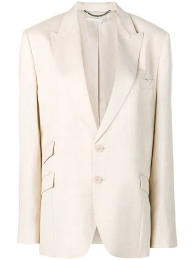 Shop Stella Mccartney Removable Strap Blazer In Neutrals