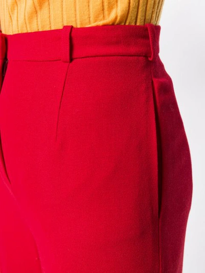 Shop Lanvin Flared Tailored Trousers In Red