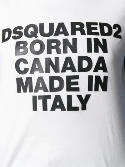 Shop Dsquared2 Born In Canada T-shirt In White