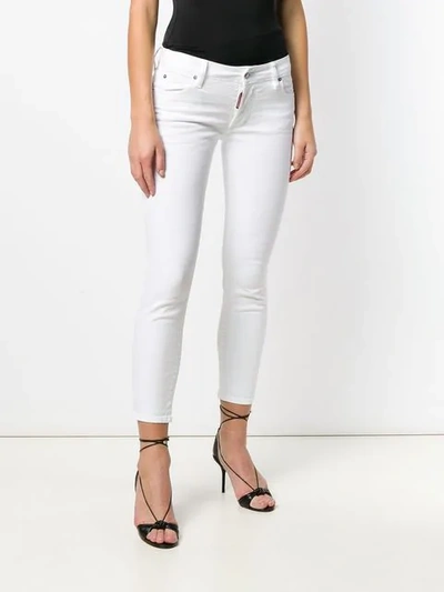 Dsquared2 Schmale Hose In White