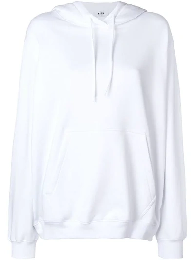 Shop Msgm Basic Hoodie In White