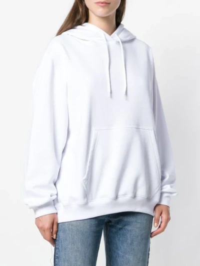 Shop Msgm Basic Hoodie In White