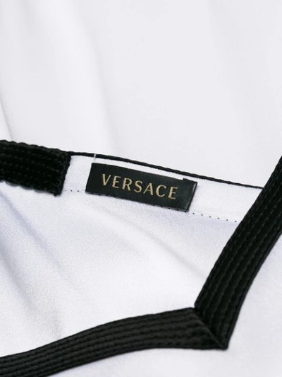 Shop Versace Button In A2048 Bianco - Nero