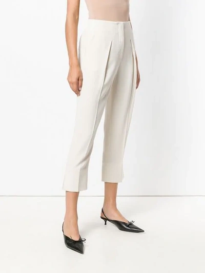 Shop Theory Cropped-hose In Shell White