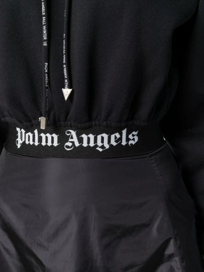 Shop Palm Angels Logo Waistband Dress In Black