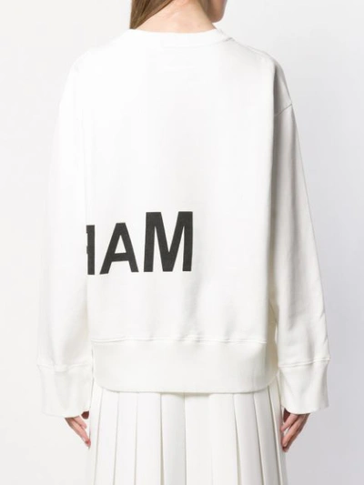 Shop Mm6 Maison Margiela Sweatshirt Mit Print - Weiss In White