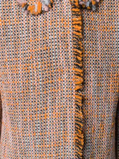 Shop Akris Punto Asymmetric Tweed Jacket In Orange