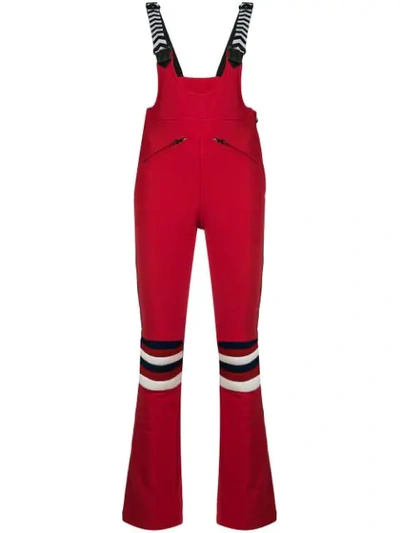 Shop Perfect Moment Rainbow Racing Dungarees In Red