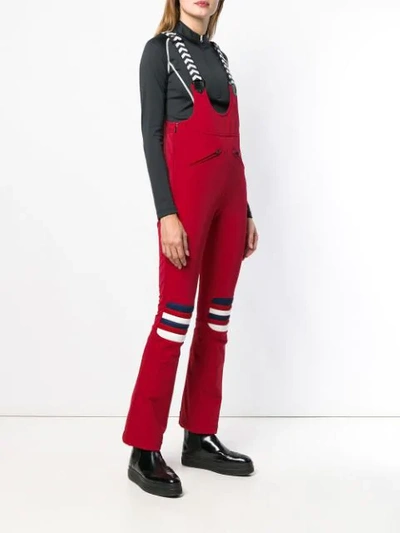 Shop Perfect Moment Rainbow Racing Dungarees In Red