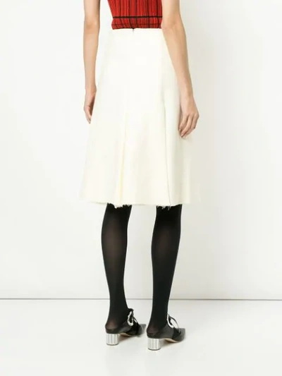 Shop Proenza Schouler Bouclé Mid Skirt - White