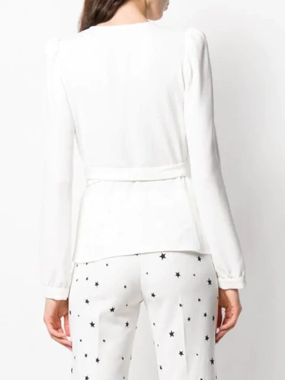 Shop P.a.r.o.s.h Tie Waist Blouse In White