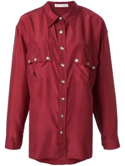 Shop Faith Connexion Oversized Shirt In Red