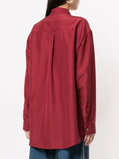 Shop Faith Connexion Oversized Shirt In Red