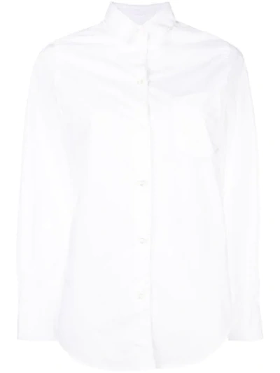 Shop Officine Generale Long Sleeve Shirt In White