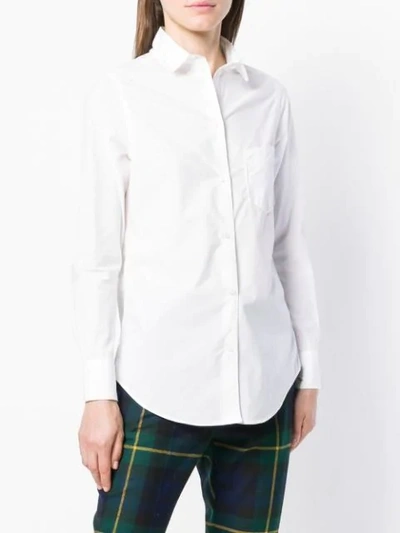 Shop Officine Generale Long Sleeve Shirt In White