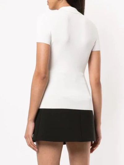 Shop Dion Lee Density Polo Shirt In White