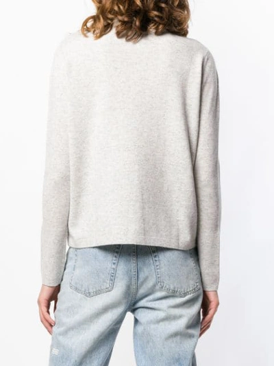 Shop Allude Round Neck Sweater In Grey
