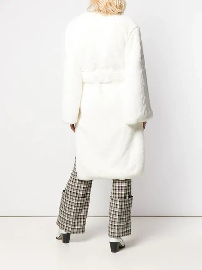 Shop A.w.a.k.e. Faux Fur Coat In White