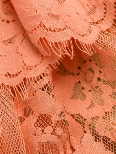Shop Aniye By V-neck Lace Mini Dress - Orange