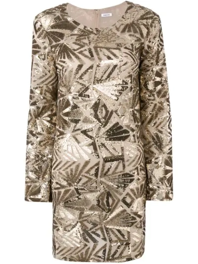 Shop P.a.r.o.s.h Sequinned Dress In Metallic