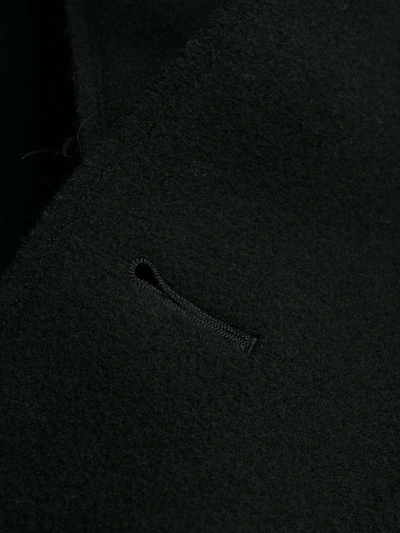 Pre-owned Yohji Yamamoto Ruffled Peacoat In Black