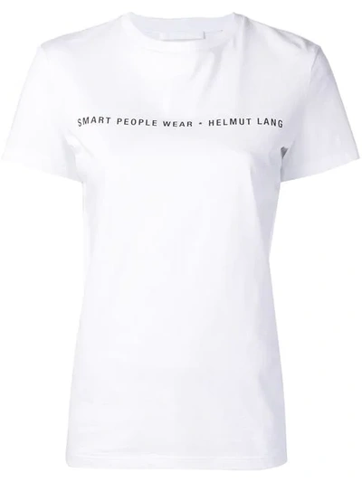 Shop Helmut Lang Smart People T-shirt In White