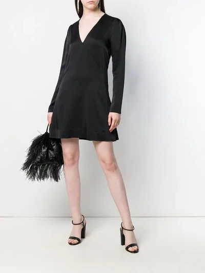 Shop Givenchy Empire Line V-neck Dress In Black