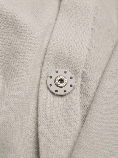 Shop Fabiana Filippi Concealed Front Cardigan In Grey