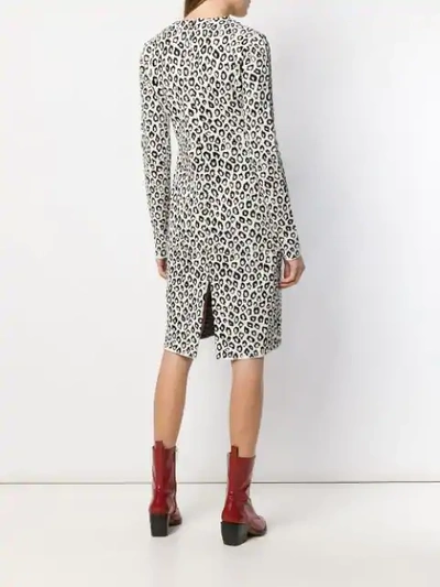 Shop Givenchy Leopard Print Dress In White