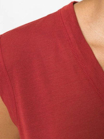 Shop Rick Owens Long Line Tank Top In Red