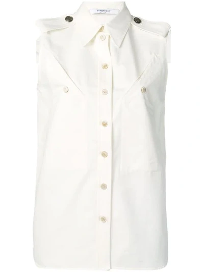 Shop Givenchy Button-detailed Shirt In White