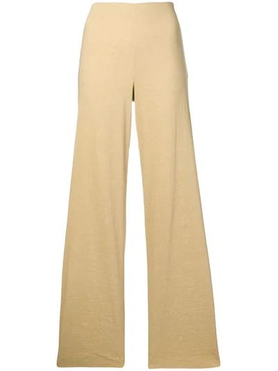 Shop Theory Wide Leg Trousers In Neutrals