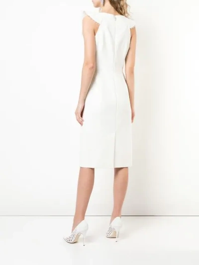 Shop Jason Wu Collection Ruffle Neck Dress In White