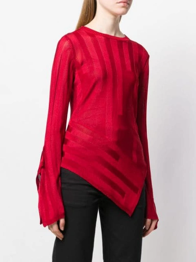 Shop Palmer Harding Asymmetric Hem Sweater In Red