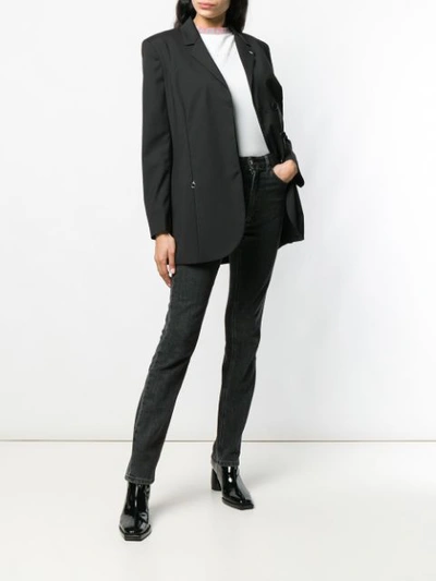 Shop Alyx Hoop Embellished Blazer In Black