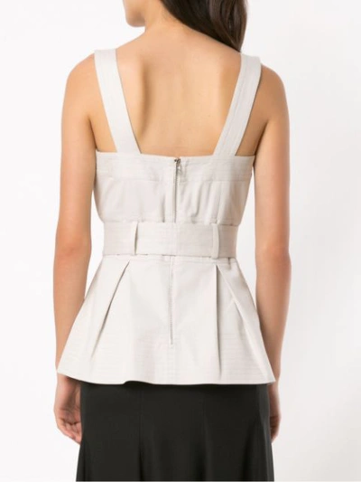 Shop Andrea Marques Belted Blouse - Neutrals