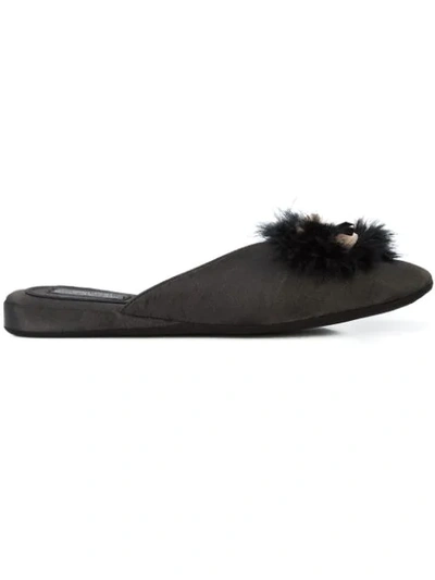 Shop Morgan Lane Slippers, Mask And Robe Gift Set In Black