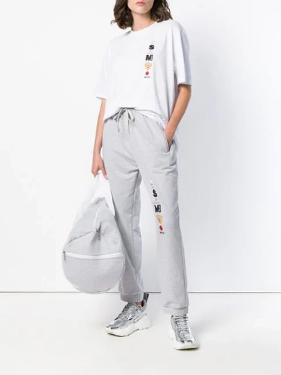 Shop Sandra Mansour Elasticated Waist Track Pants In Grey