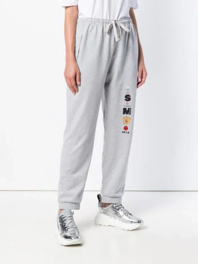 Shop Sandra Mansour Elasticated Waist Track Pants In Grey