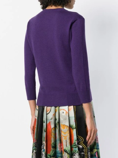 Shop Bottega Veneta Classic Sweater In Purple