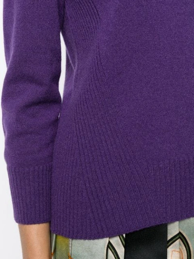 Shop Bottega Veneta Classic Sweater In Purple