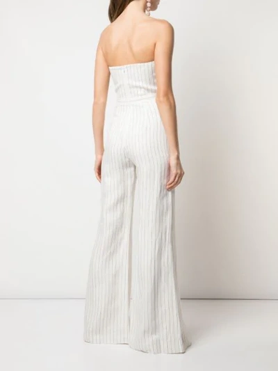 Shop Alexis Charlize Jumpsuit In White Pinstripe