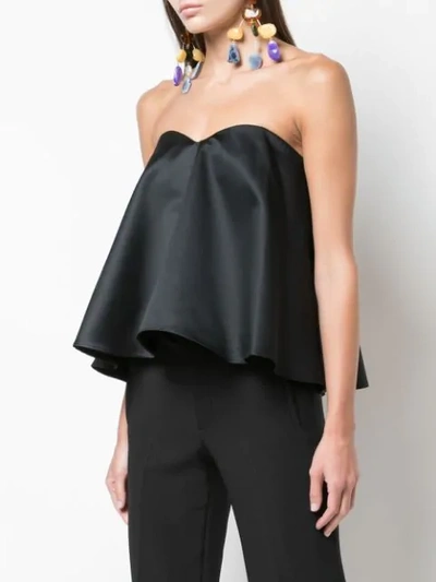 Shop Amur Strapless Sweetheart Top In Black